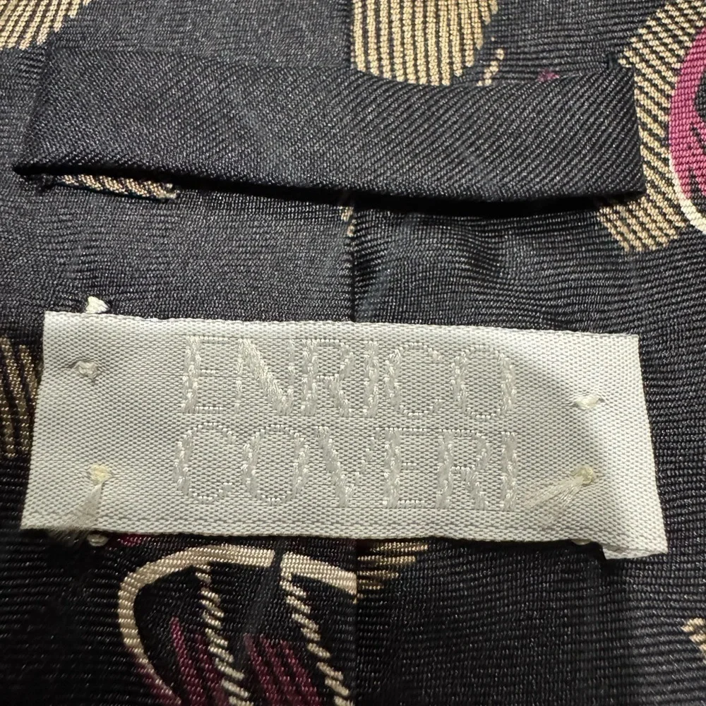 Enrico Coveri 100% Silk Dress Tie Made in Italy Bold Abstract Print Lot of 2